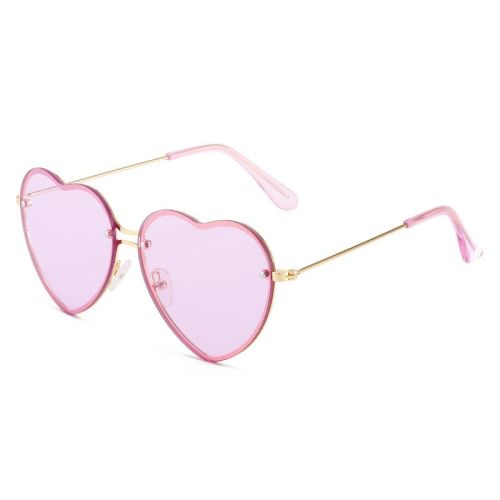 Lovely love rimless sunglasses; versatile women's decoration ins; same style; versatile; cut edge love glasses;